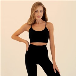 Топ спортивный на бретелях женский ONLYTOP, размер L, чёрный