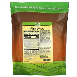 Now Foods, Real Food, стабилизированные рисовые отруби, 567 г (20 унций)