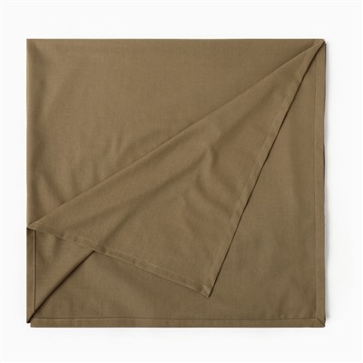 Скатерть Этель ECO, цвет оливковый, 110×136/±6 см, 70% хл, 30% лён, 190 г/м²