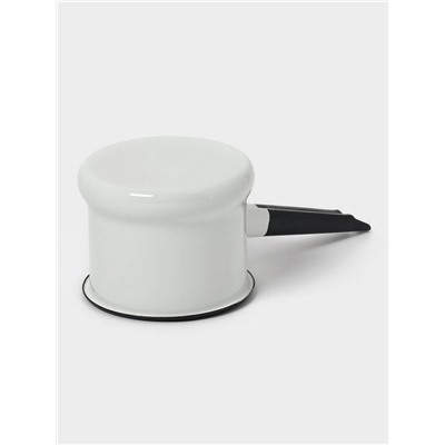 Ковш эмалированный, 1 л, без декора, белый