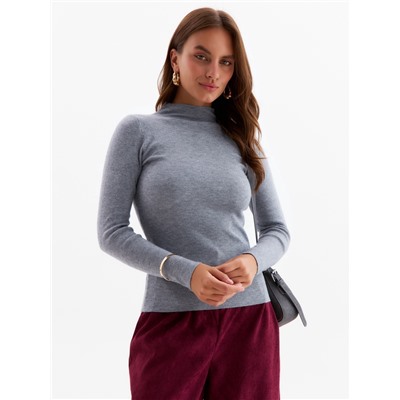 Джемпер женский с горлом MINAKU, серый, размер 42-44