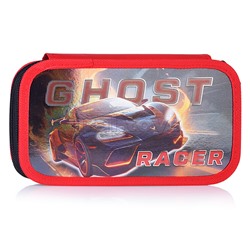 Пенал двухсекционный большой, металлизированный картон "GHOST RACER" 2025