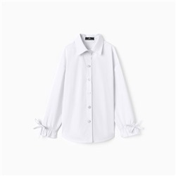 Блузка для девочек, цвет белый, рост 122 см