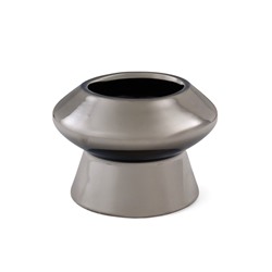 Горшок для цветов «Лайтнес», 16×16×12 см, керамика, серебристый