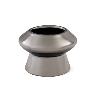 Горшок для цветов «Лайтнес», 16×16×12 см, керамика, серебристый