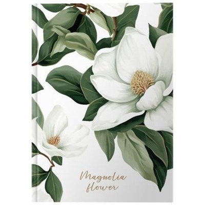 Бизнес-блокнот 216х130 мм 80л клетка "МАГНОЛИИ" в тверд.обл. BSNT-MGN LITE