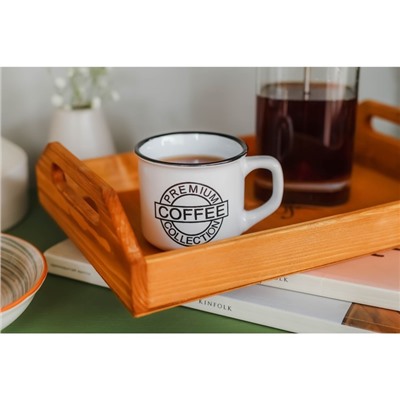 Кружка Доляна «Кофе», 165 мл, керамика, цвет белый