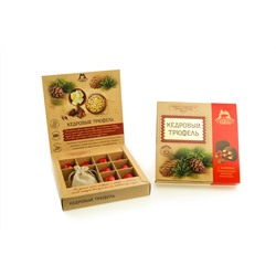 Кедровый трюфель в натуральном шоколаде с Клюквой и чаем / коробка / 80 гр / ТМ Территория Тайги