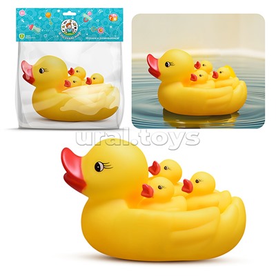 Набор игрушек для купания "Утка и утята" в пакете