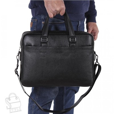 Портфель мужской кожаный 8272-8QH black Heanbag