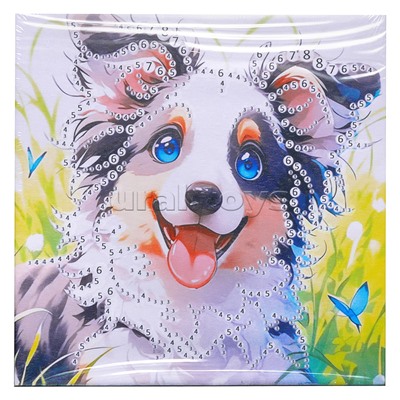 Мозаика алмазная "Собачка" 20*20 см.