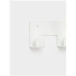 Вешалка настенная, 5 крючков, белая