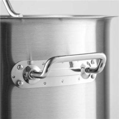 УЦЕНКА Кастрюля из нержавеющей стали HoReCa, 50 л, толщина 0.8 мм, 201 сталь, металлическая крышка
