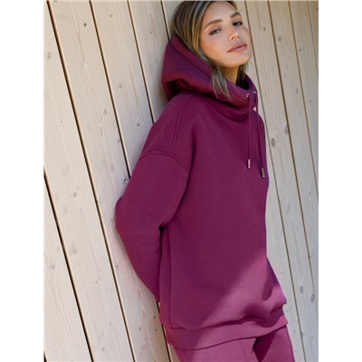 Худи среднего объема из футера трехнитики c начесом