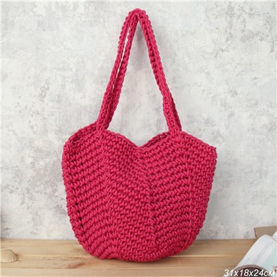 Сумка шоппер 30x26 / DW-05 /уп 50/малиновая