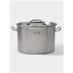 УЦЕНКА Кастрюля 25 л, толщина 0.8 мм, дно, 201 сталь, с крышкой, d=36 см, h=24 см