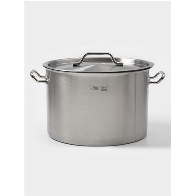 УЦЕНКА Кастрюля 25 л, толщина 0.8 мм, дно, 201 сталь, с крышкой, d=36 см, h=24 см