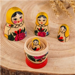 Матрешка дерево «Семёновская», 4 кукольная, высшая категория