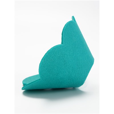 Ветеринарный воротник «Ромашка», размер M, фетр, бирюзовый