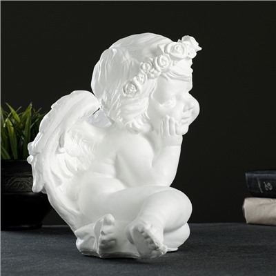 Фигура «Ангел сидя средний», белый, 29×17×24 см