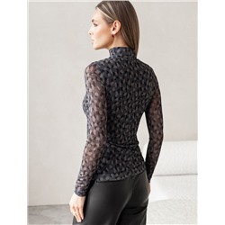 Водолазка с прозрачными рукавами