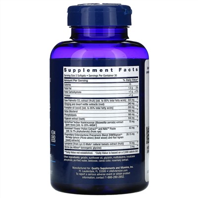 Life Extension, Ultra Prostate Formula, ультра формула для мужского здоровья, 60 капсул