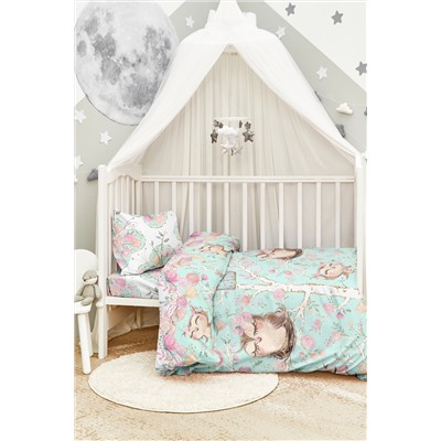 КПБ детск. поплин Juno (40х60) рис. 16711-1/16712-1 Owls family