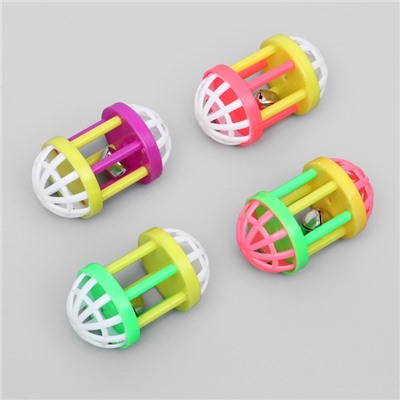 Игрушка для кошек с бубенчиком «Амфитеатр», 6.8×4 см, микс цветов