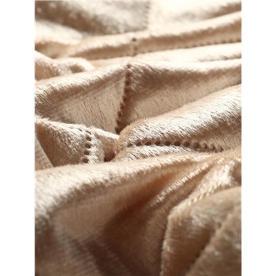 Покрывало Этель 1.5 сп 120×200±5 см, бежевый, велюр, 100% п/э