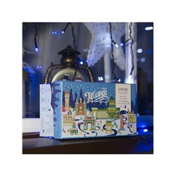 Гирлянда «Бахрома» 4×0.6 м, IP44, тёмная нить, 180 LED, свечение синее, мерцание белым, 220 В