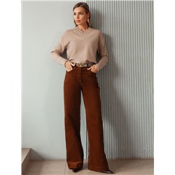 Брюки из эластичного микро-вельвета