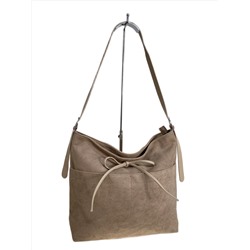 Женская сумка из искусственной замши, цвет бежевый