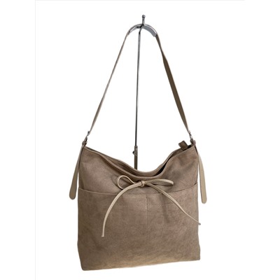 Женская сумка из искусственной замши, цвет бежевый