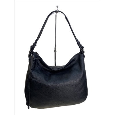 Женская сумка из натуральной кожи, цвет черный