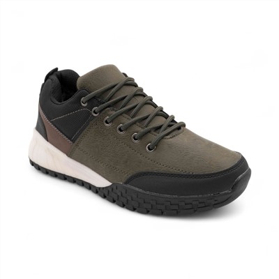 Кроссовки на меху А698-8 хаки