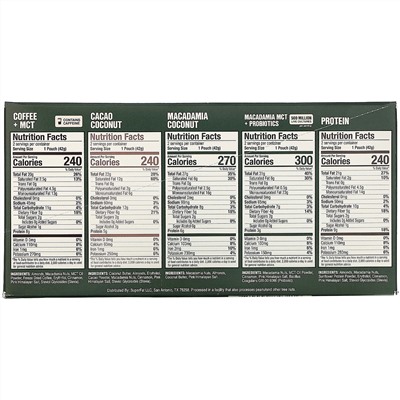 SuperFat, Variety Box, изумительное ореховое масло, 10 пакетиков по 42 г (1,5 унции) каждый