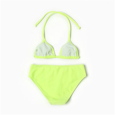 Купальник раздельный для девочек, цвет салатовый, рост 122-128 см