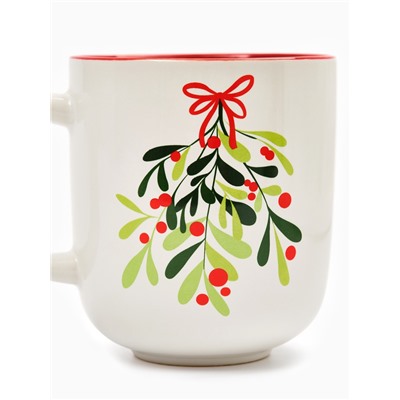 Кружка новогодняя керамическая «Еловая веточка», 470 мл