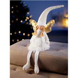 Фигура текстиль «Кукла в белом» 70 см, 6 LED, от батареек AG10×3, свечение тёплое белое