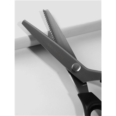 Ножницы «Зигзаг», 9.5", 23 см, шаг - 3 мм, чёрные