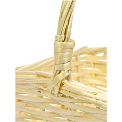 Корзина плетёная для хранения, 27×22×14 см, ручка h=13 см, ива, белая