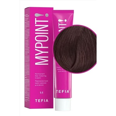 TEFIA Mypoint 6.85 Перманентная крем-краска для волос / Темный блондин коричнево-красный, 60 мл KRISTALLER, 1128218