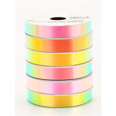 Лента упаковочная для декора и подарков, неон, 1.2 см × 5 м