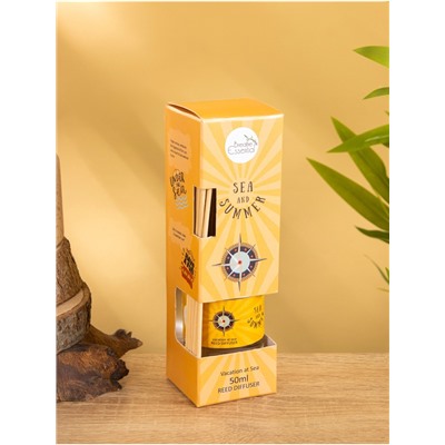 Диффузор ароматический Sea and Summer Vacation at Sea, 50 мл, 6 палочек, морской