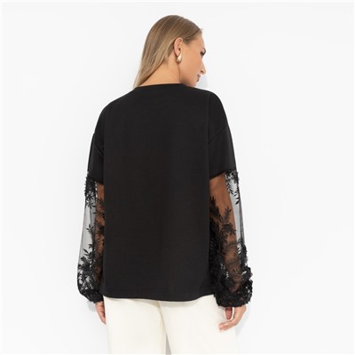 Футболка с акцентными рукавами, Модный бунт (лунная ночь)