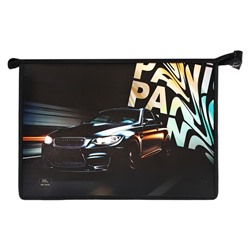 Папка для труда, А4, пластиковая, 23×32.5×5.5 см «Тачка panic»