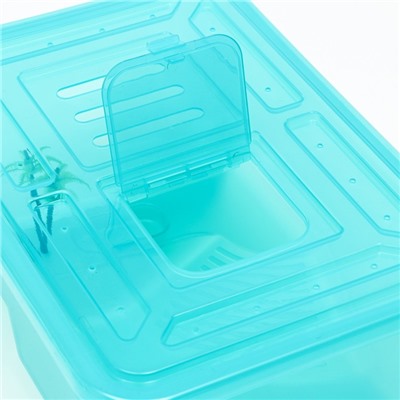 Отсадник для черепах «Озеро» с крышкой, 33×23.5×14 см