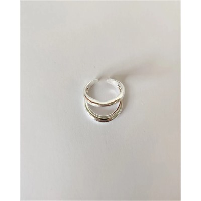 Кольцо с белым серебрением