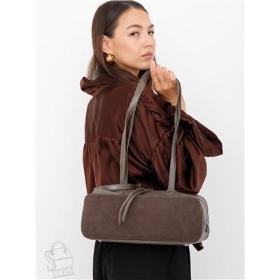 Сумка женская кожаная 6658-1VG gray Vitelli Grassi