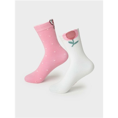 Гольфы детские трикотажные для девочек, 2 пары в комплекте